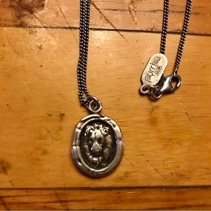 Pyrrha Lion’s Head Sterling Silver Talisman